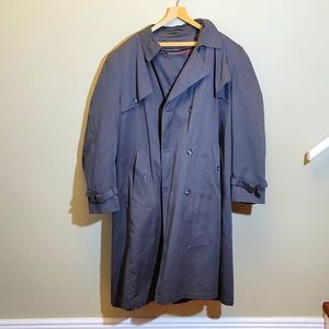 Gray Men's Long Trench Coat